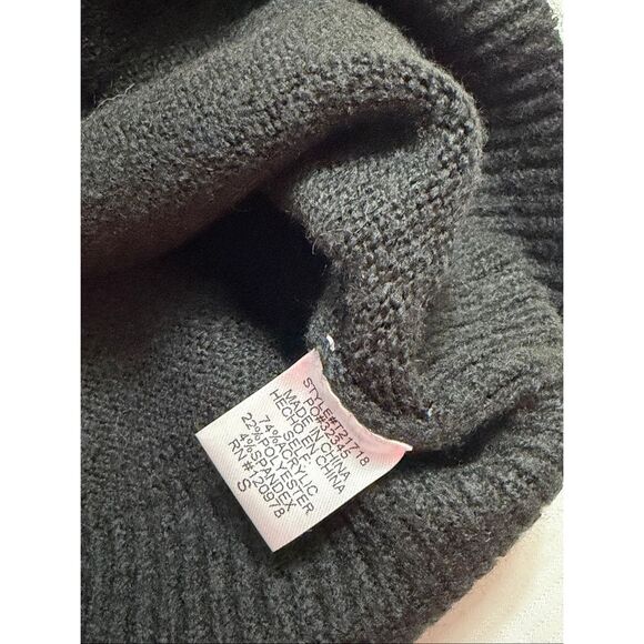 NWT Entro Black Long Sleeve Sequin Starburst Sweater Size Small New - Picture 8 of 10